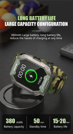 LIGE-relógio inteligente para homens, bluetooth, tela de toque completa, relógio à Prova d'água 5ATM, o Relógio para o Homem Moderno. - loja online
