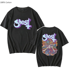 Imagem do Camiseta Ghost Band para Feminino e Masculino, 100% Algodão, Estampada com manga curta para pessoas de bom gosto.