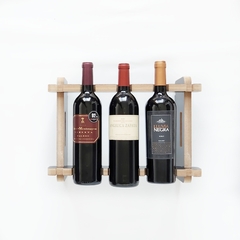 Vinoteca Apilable para 3 Botellas - Elegante Diseño en MDF Negro Mate - tienda online