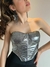 Corset Plateado Laminado