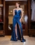 Vestido Strapless Blue Prisma