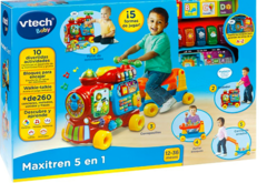 VTech Maxi tren 5 en 1, Andador, carrito y correpasillos para aprender a  caminar, Juguete para