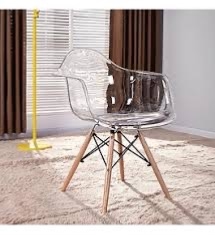 sillon Eames transparente acrilico