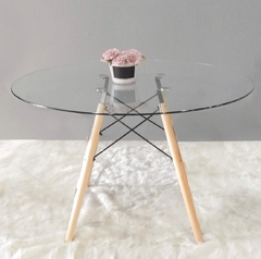 Mesa Eames redonda vidrio - comprar online