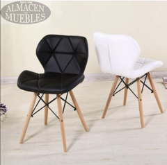 silla hexagonal eames tapizada