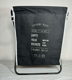 CANASTO LAUNDRY BASKET NEGRO