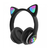 Fone Headphone Orelha de Gato Colorido Led Smartphone Geek Gamer
