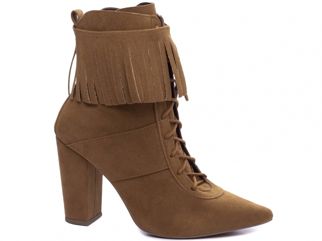 Bota camurça bico fino cheap