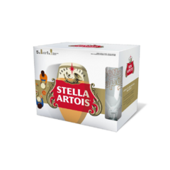 Gift Pack Bon Appetit: 1 copa Chalice 330ML. + 5 cervezas Stella Artois lager 473ML. - comprar online