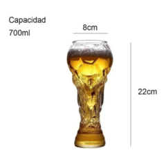 Vaso de vidrio para cerveza - Modelo FIFA World Cup - Capacidad 700ML. - Vicini Bevande & Esperienze