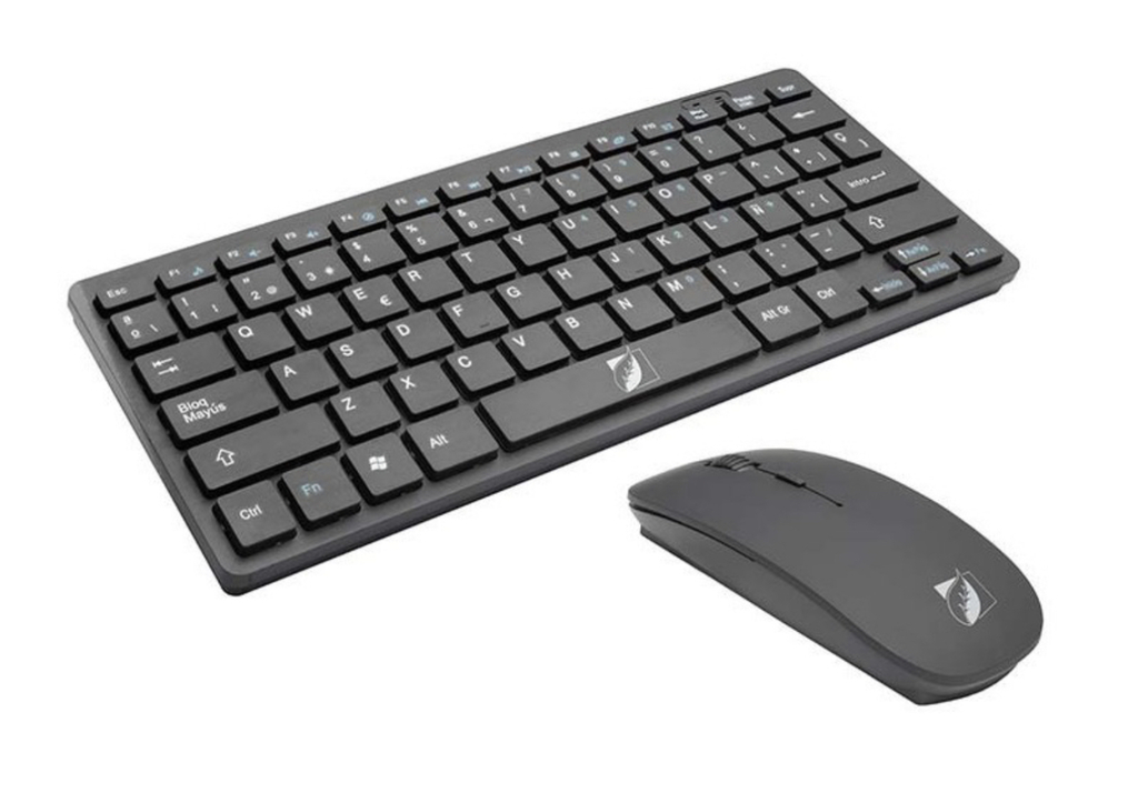 Kit multimedia teclado y mouse inalambrico green leaf sale