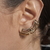 Brinco Ear Cuff Liso com Zircônias Cravejadas Banhado a Ouro - comprar online