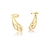 Brinco Ear Cuff Vazado com Pérola Shell Banhado a Ouro