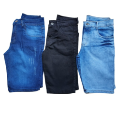 Bermuda Jeans Masculina Lycra Elastano - Lukshop loja virtual