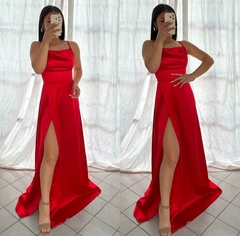 Vestido Satin Rojo