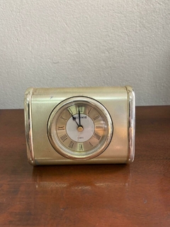 RELÓGIO DE MESA DOURADO TECHNOS QUARTZ