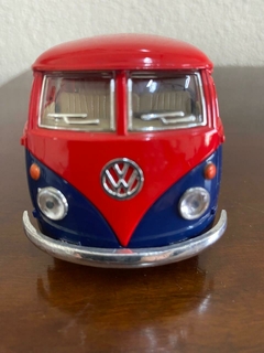 KOMBI MINIATURA PICK UP AZUL E VERMELHA - comprar online