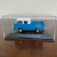 KOMBI MINIATURA PICK UP AZUL E BRANCA na internet