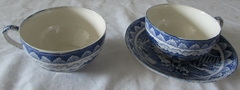 XÍCARAS DE PORCELANA AZUL E BRANCO - comprar online