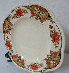 PRATO DE PORCELANA FLORES LARANJAS