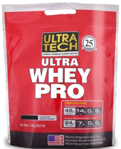 Whey Protein X 3 Kg Ultra Tech Proteina De Suero Alta Concentración Real Aporta Aminoácidos Bcca Y Glutamina