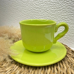 Taza redonda con plato - tienda online