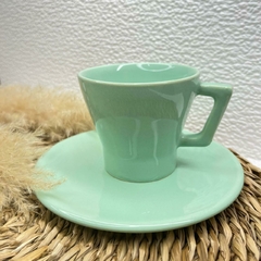 Taza trapecio con plato - tienda online