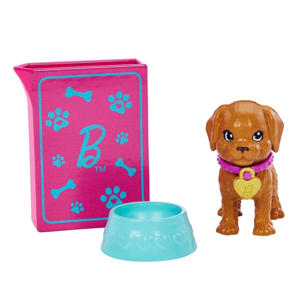 Boneca Barbie com Pets - Adota Cachorrinhos - Morena - Mattel