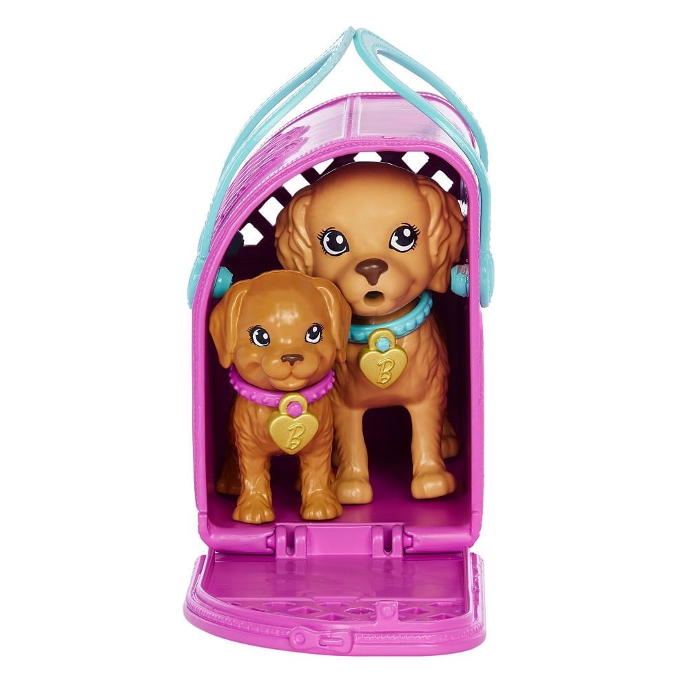 Boneca Barbie com Pets - Adota Cachorrinhos - Morena - Mattel