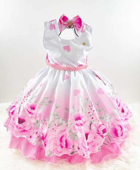 Vestido princesinha Sofia para meninas, aplique de pérola infantil, cosplay  infantil, roupa fofa de Halloween, luxo, novo