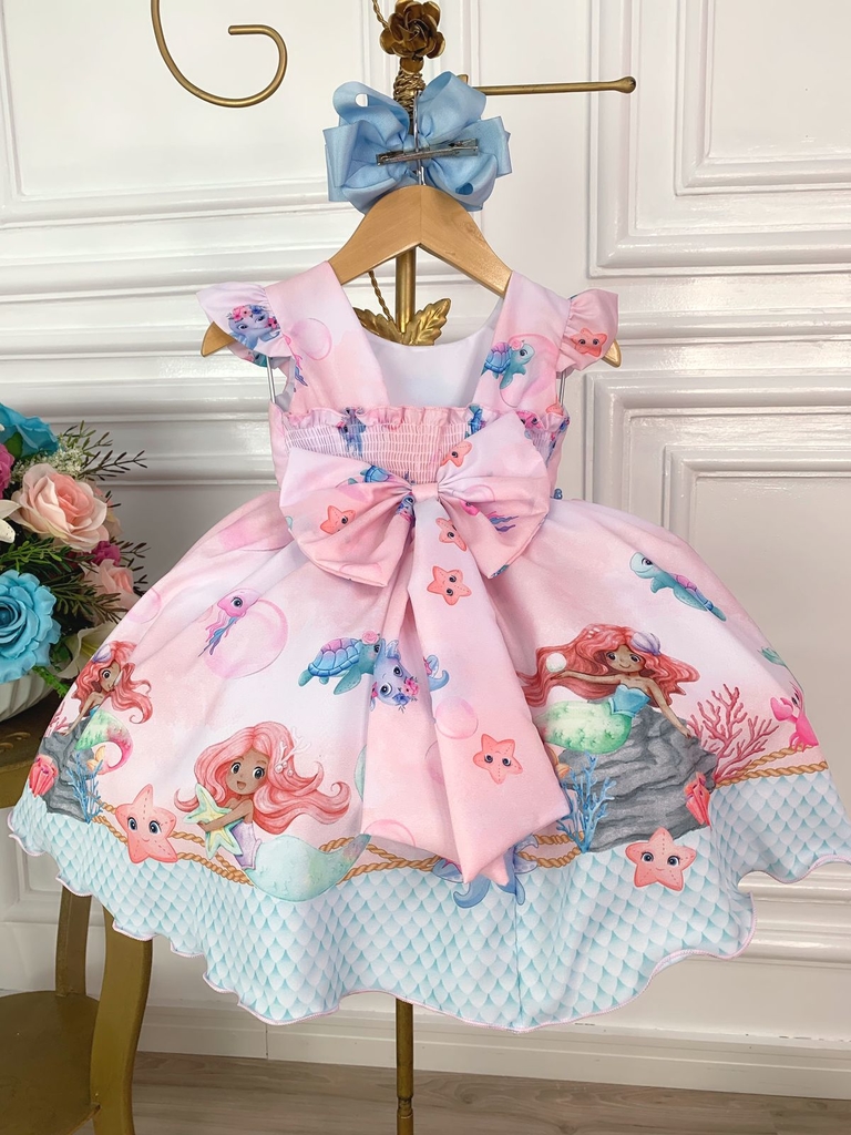 Vestido Infantil Sereia