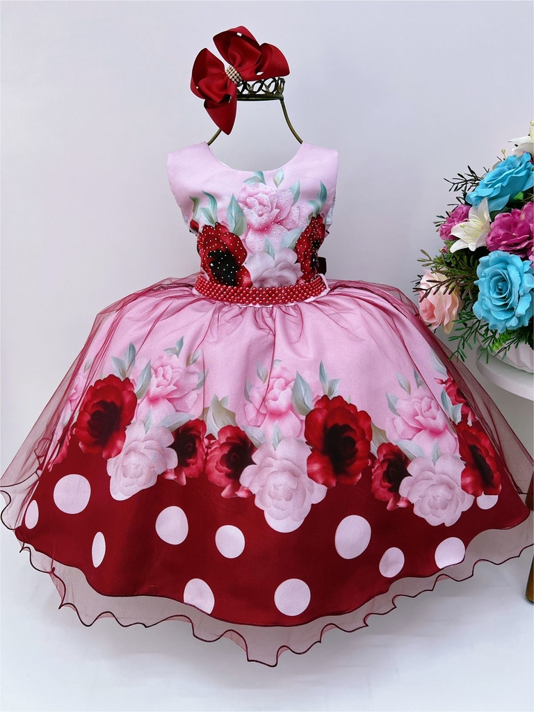 Vestido Vermelho para Miss - Infantil