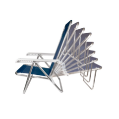 SILLON MOR ALUMINIO 8 POSICIONES - AZUL MARINO - Mundo Esturion SRL