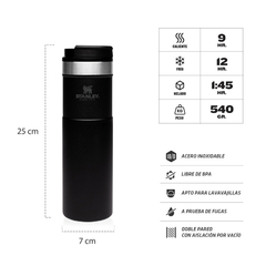 VASO STANLEY NEVERLEAK 591ML - NEGRO - comprar online