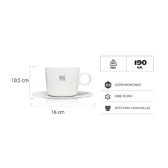 TAZA STANLEY DAYBREAK CUP + PLATO 192ML - Blanco - tienda online