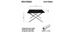 Mesa Campinox plegable - comprar online