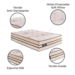 COLCHAO GAZIN MOLA PEROLA NEGRA (1.38x 1.88) base nao inclusa