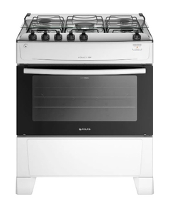 Fogão 5 bocas Atlas Monaco Plus branco com Acendimento Automático e Mesa Inox - comprar online