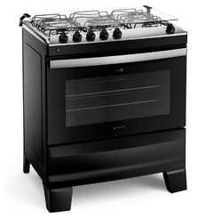 Fogão Atlas Agile UP 5 bocas automático mesa de inox Preto na internet