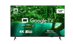 Imagem do TV 50 PHILIPS SMART 4K AMBILIGHT GOOGLE TV VOZ BT 50PUG7908 PRETO BIVOLT