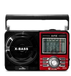 Radio Vintage Retrô Recarregável Am Fm Sw Usb Mp3 Auxiliar Cor Vermelho