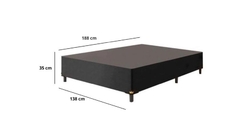 Base Cama Box Casal Preto 138x188x35 - comprar online