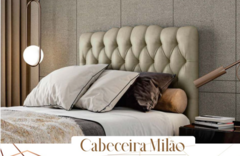 Cabeceira1,58 Queen Milao em Veludo com Sapata Cor:VL-32 Marrom (COM DIAMANTE) - comprar online