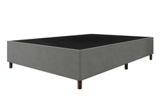 Base Cama Box Casal CINZA138x188x35 - (CINZA)