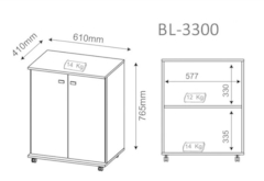 Balcão Baixo 02 Portas BL3300 Branco - Tecno Mobili - comprar online