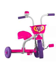 Triciclo Infantil Menino Menina Ultra Bikes Branco Rosa