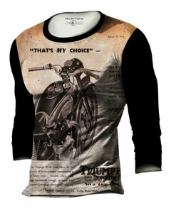 Playera Manga Larga Hombre/ Motocicleta Bikers Vintage