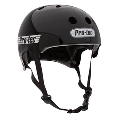 Casco Pro Tec Old School Certificado Gloss Negro Brillante