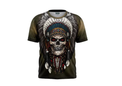 Playera Hombre/Calavera Navajo Apache