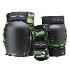 Set De Protecciones Pro Tec Street Junior Camo Verde / Negro